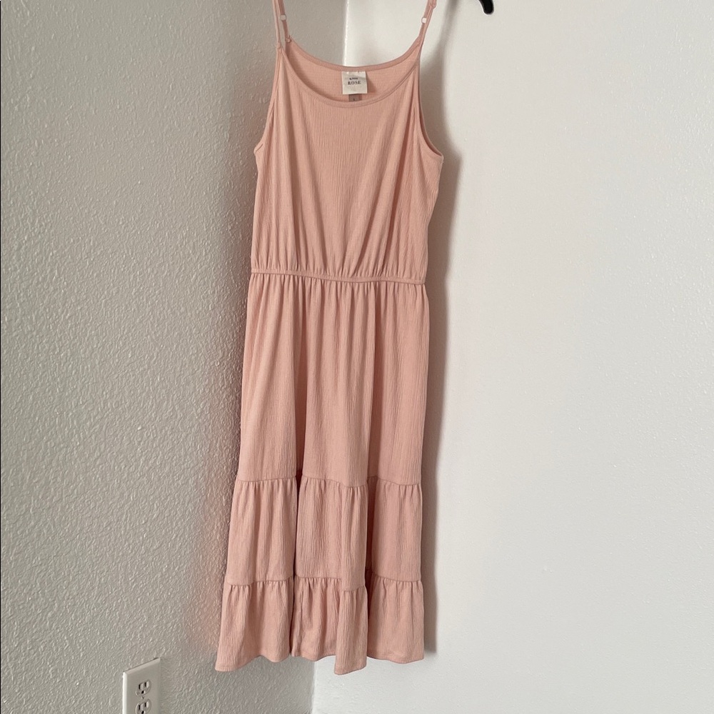 KNOX ROSE Pink Sleeveless Tiered Dress